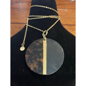 Michael Kors Necklace Brown and Gold 15 inches + 2 inch extender